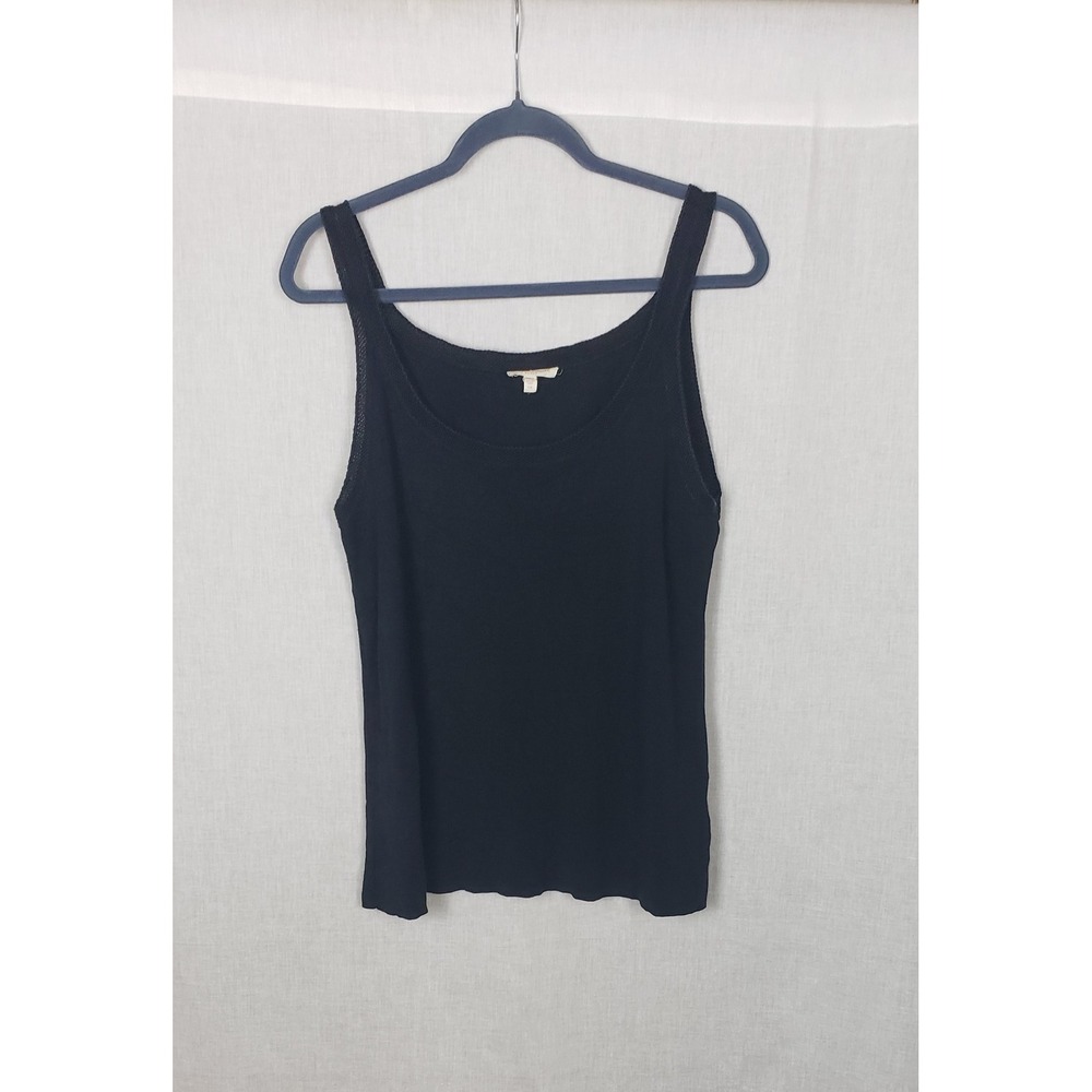 Eileen Fisher Navy Blue 100% Hemp Knit Tank Top 1X Sustainable Natural Eco Fall